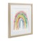 Stupell Industries Pastel Rainbow with Gold Accents Framed Print Under Glass, design by Creative Studio